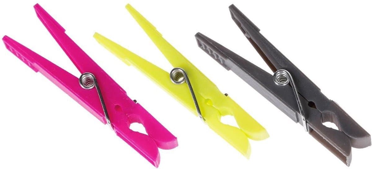 5Five Wasknijpers - 72x stuks - 7,5 cm - kunststof - multi kleuren - was ophangen — afbeelding 1