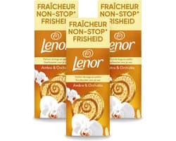 3 x Lenor – Geurbooster – Amber & Orchidee – 12 Wasbeurten – 155 g - Voordeelverpakking - 3 stuks