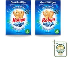 2 x Robijn - Intense - Geurbuiltjes - Langdurige Geur - Intense Frisheid - 3 Geurbuiltjes - Wasstrips - Geur In Kleding - Langdurige Geur - Frisse Geur - Geurbuiltjes - Kledingkast Geur