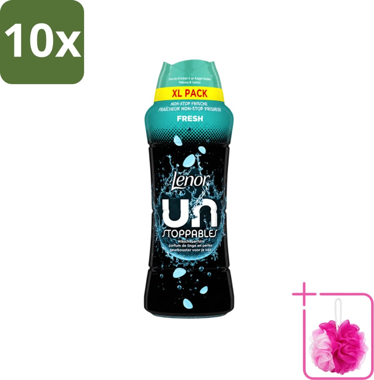 10 x Lenor Unstoppables - Geurbooster - Fris - Non-Stop Frisheid - Grootverpakking - Bulkverpakking - Geurbooster - Douchemop - Frisheid — afbeelding 1