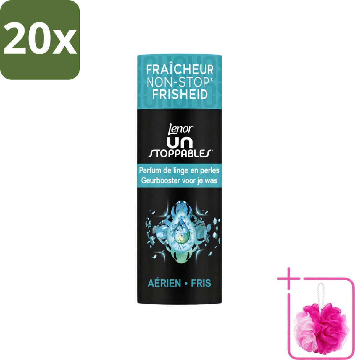 20 x Lenor Unstoppables - Geurbooster - Fris - 13 Wasbeurten - Bulkverpakking - Geurbooster - Douchemop - Frisheid — afbeelding 1