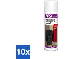 10 x HG - Tegen Nare Geurtjes In Textiel - Natuurlijk Zuiveringsproces - Veilig Voor Alle Textiel - 400 ml - Voordeelverpakking - 10 stuks
