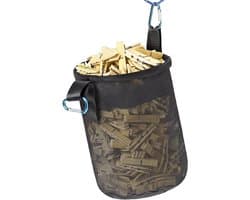 Wasknijper Tas - Opberger Clips - Kleding Drogen - Trekkoord Sluiting - Grote Capaciteit - Grijs