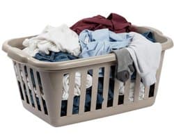 Storage Solutions Wasmand van 40 liter - 60 x 40 x 26 cm - - taupe - kunststof - wasgoed manden - huishouden