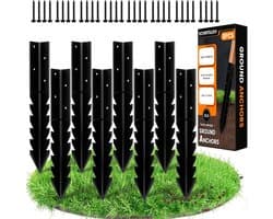 Grondankers voor schommels - 3 mm dik staal - water- en roestwerende coating - stevige bevestiging voor buitengebruik - ShopVlot
