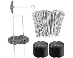 Grondankers voor Worteldoek en Tuinvlies - 50 Stuks 150 mm Lang met Bufferwasherset