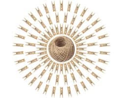 100 Houten Wasknijpers met Jute Koord - Creatieve Fotoclips en Decoratie
