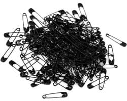 Veiligheidsspelden Metaal - Kleding Clips - Kleding Bevestigen - Goudkleurig Afwerking - 1000 Stuks - Zwart