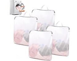 Set van 4 Waszakken met Handvatten 50x60cm - Ideaal voor Ondergoed, Sokken en Delicate Kleding in de Wasmachine