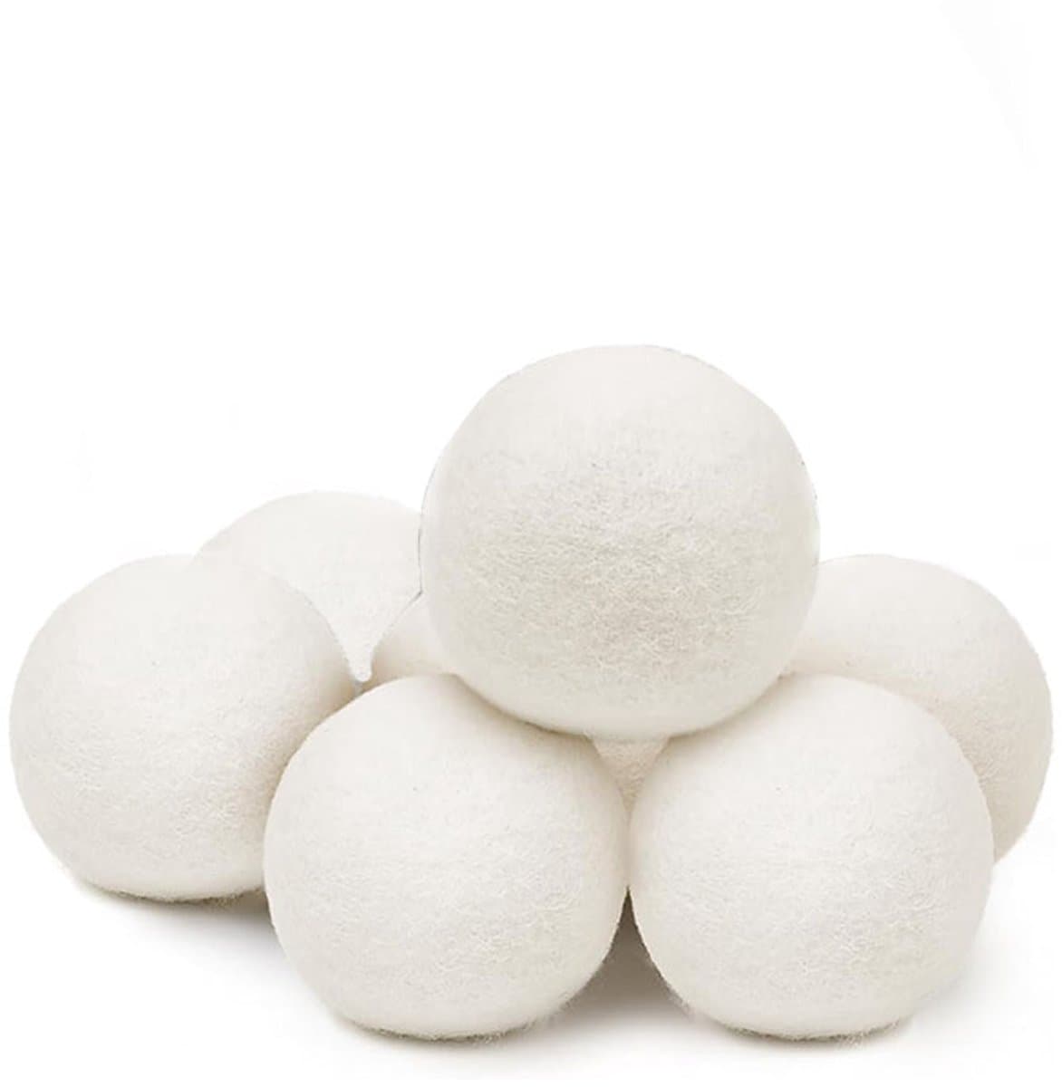 9-delige droogballen, 100% pure natuurlijke wollen droogballen, wasdroogballen, wasverzachter voor de wasdroger, 7cm — afbeelding 1