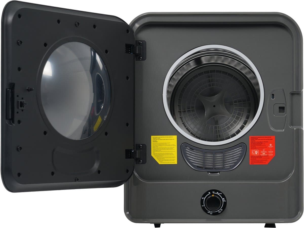 Mini wasdroger- Afvoerdroger -- Kleine droogkast - Wandmontage droger - 3kg - 830W - 5 programma's - RVS trommel - Appartement - 49,5cm - 1 stuk — afbeelding 1