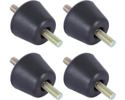 Dempers Airco - Trillingsdempers Rubber - Stabiliseren Apparaten - Schokabsorberend - 4 Stuks - Zwart