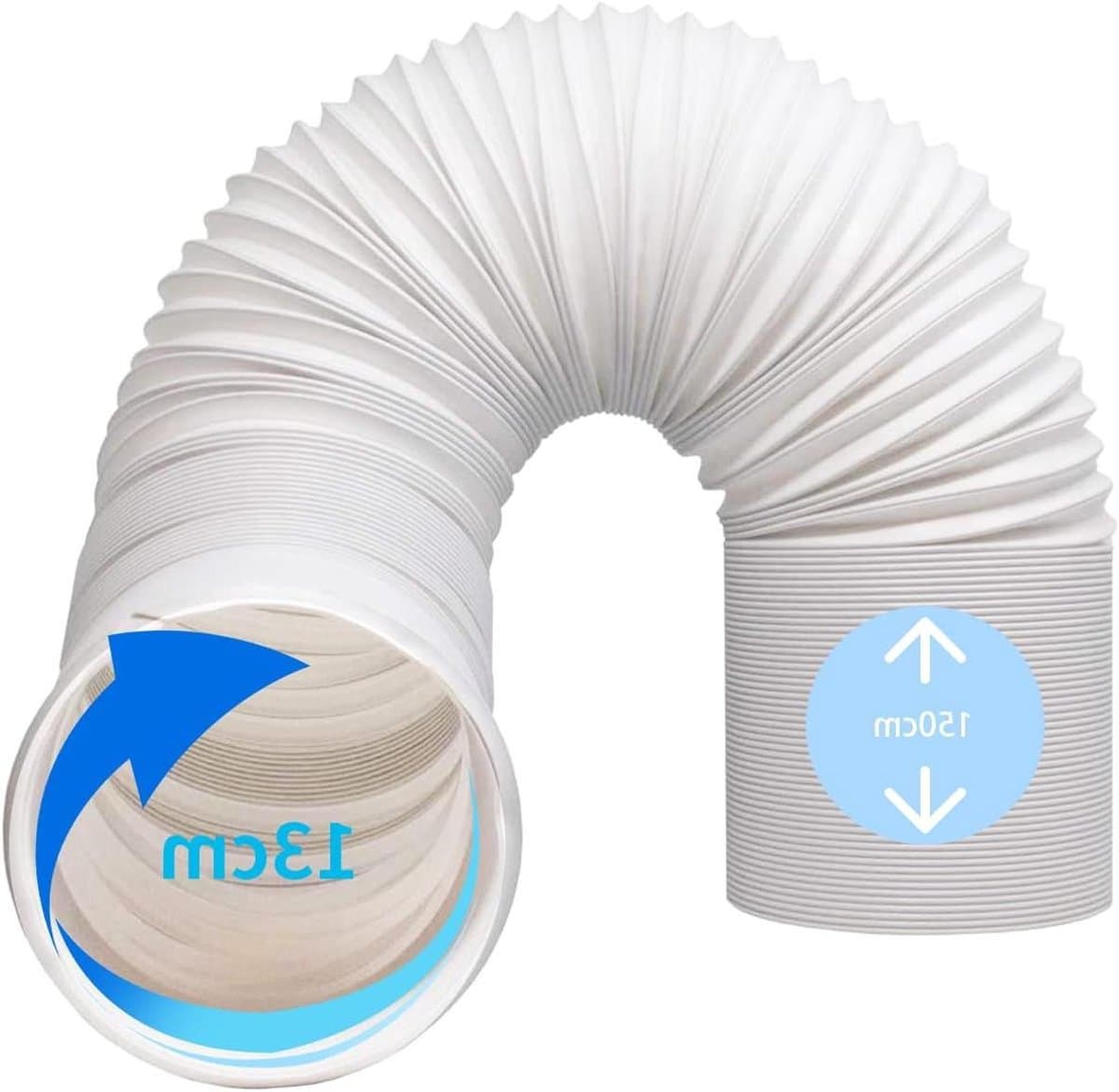 Afvoerslang Airco - Uitlaatslang Airco - Airco Ventilatie - Versterkt Polypropyleen - 150 cm x 13 cm - Wit — afbeelding 1