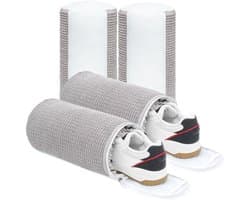 Schoenwaszak - Waszak Schoenen - Set van 2 - Chenille - Anti-Vervorming - Met Binnenzak - 37 x 17 cm - Lichtgrijs