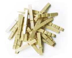 Halve Wasknijpers - Houten Knijpers - Creatieve Projecten - 200 Stuks - 73 cm - Beige