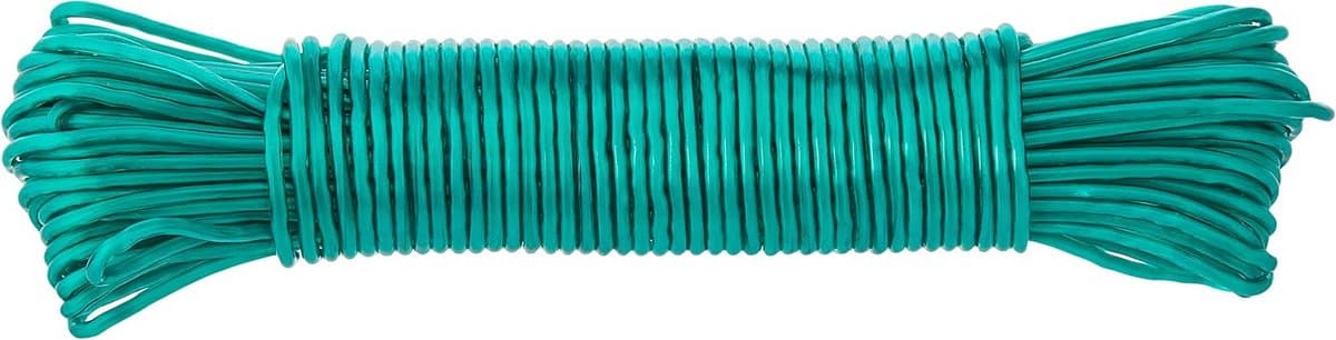 Waslijn Polypropyleen - Kloosterlijn Drooglijn - Kleding Drogen - Met Spanner - 20 meter - Groen — afbeelding 1