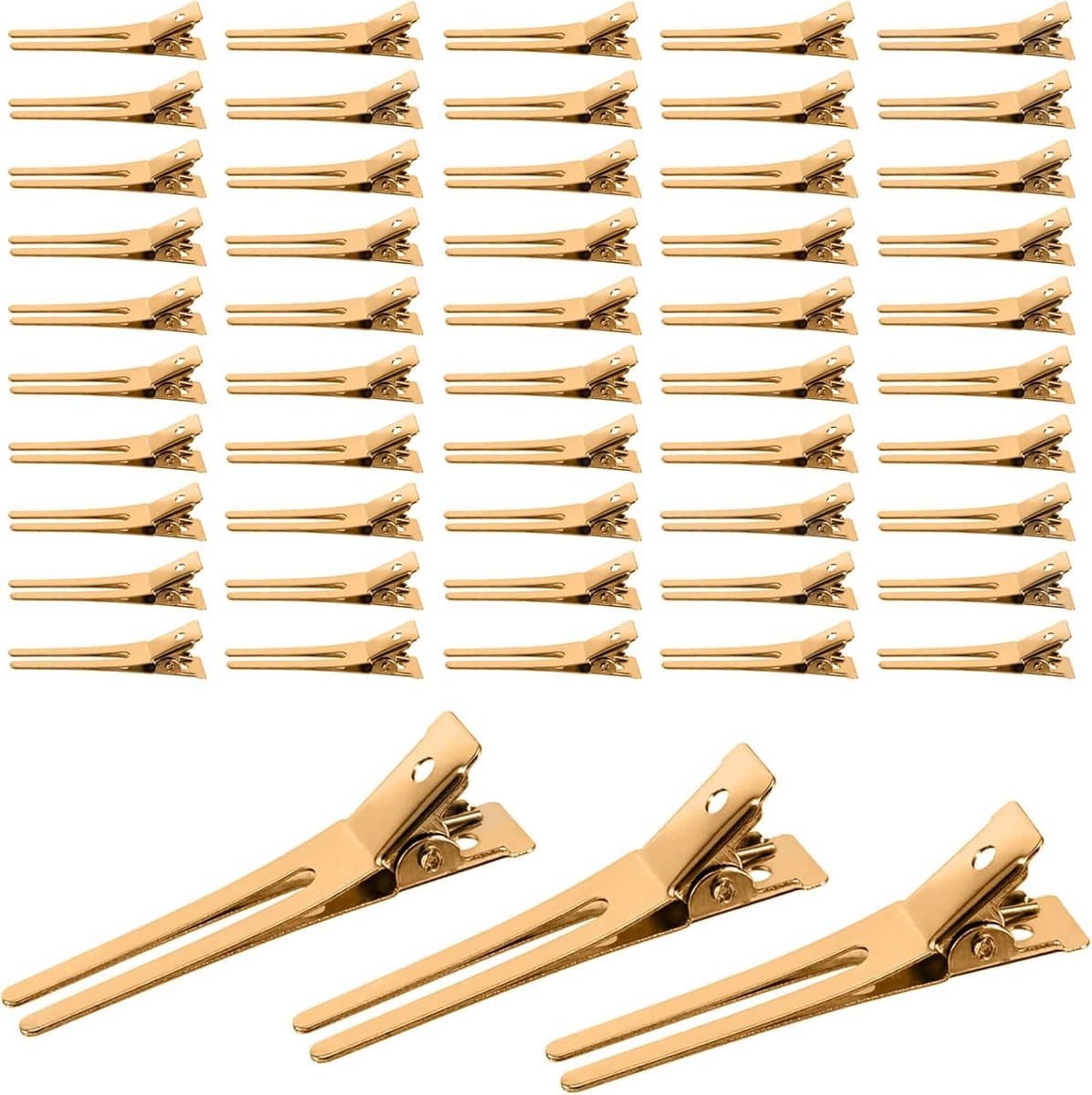 50x Zilveren Metalen Haarspeld Clips Krokodillenklemmen voor Kappers en DIY Haaraccessoires — afbeelding 1