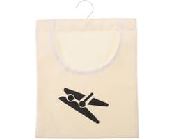 Wasknijpertas Organizer - Opbergtas - Efficiënt Opbergen - Windbestendig Ontwerp - 35.7 cm Breed - Beige