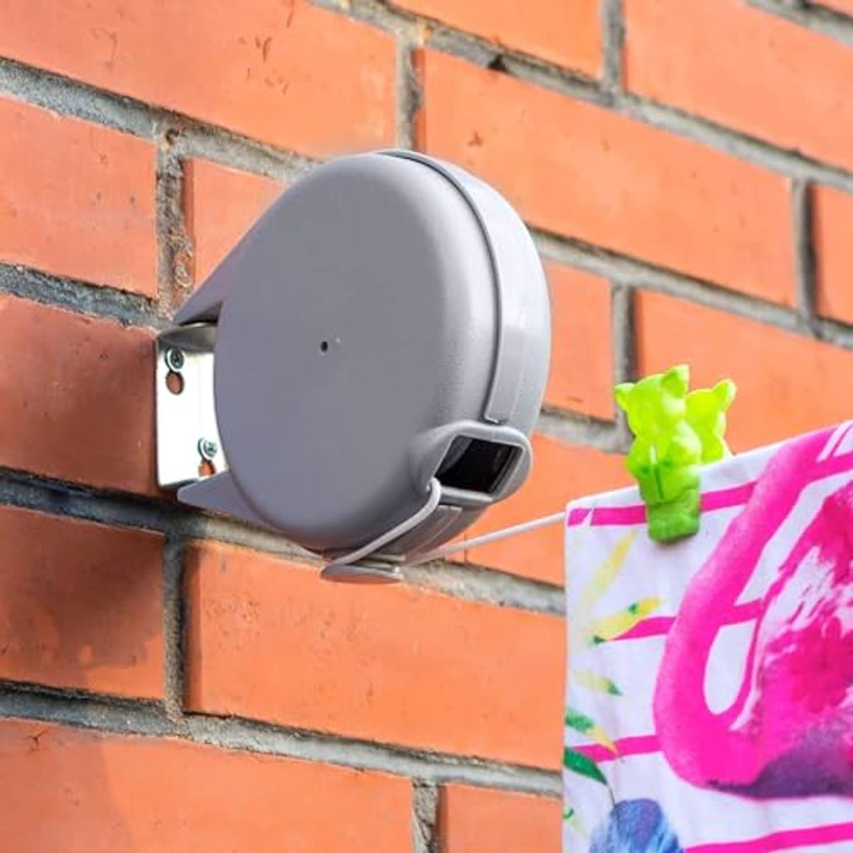 Intrekbare waslijn buiten 12 meter - Roestvrij staal en kunststof, Heavy Duty, Perfect voor buiten drogen — afbeelding 1