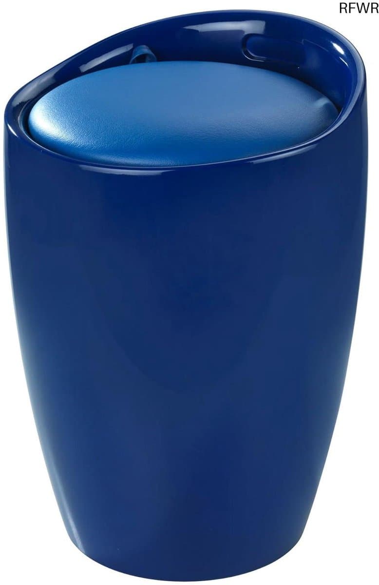 RFWR® Comfortabele ronde badkruk met afneembare waszak - Blauw — afbeelding 1