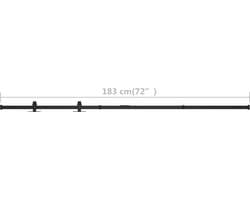 vidaXL - Ophangset - voor - minischuifdeur - 122 - cm - koolstofstaal — afbeelding 1