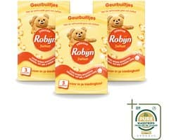 3 x Robijn - Zwitsal - Geurbuiltjes - Zachte Babygeur - Hypoallergeen - 3 Geurbuiltjes - Wasstrips - Zwitsal Geur - Geurbuiltjes - Babygeur - Kastgeur - Ladegeur