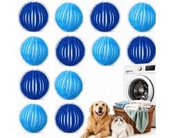 12x Witte Wasmachinestralen - Anti-Pluis & Dierenharen Verwijderaar