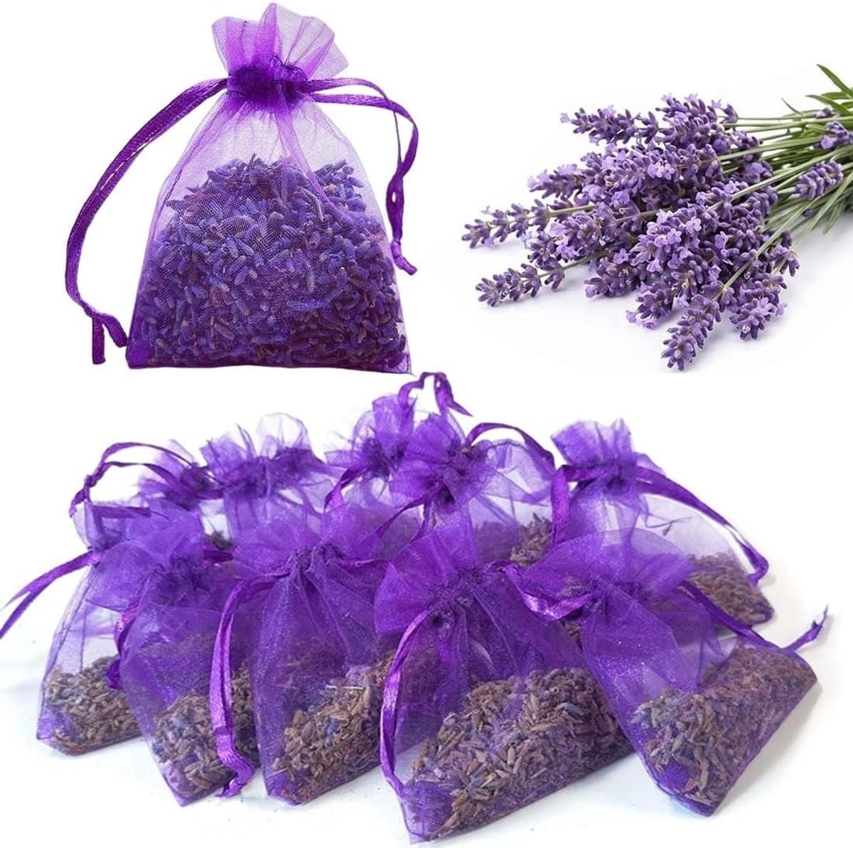 Geurzakjes met lavendel voor kast en opslag, natuurlijke kamergeur voor wasgoed en kleding — afbeelding 1