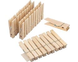Decoratieve houten wasknijpers set, 30 stuks Allecto Plus