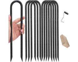 Grondanker - Verzinkt staal - 30 cm - U-vormige vloerharing voor stevige bevestiging - Voor camping en outdoor gebruik