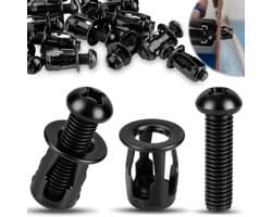 holle anker M5 x 25 mm, 20 stuks jack moeren bloemblaadmoeren zwart holle holle metalen pluggen expansiemoeren holle holle holle pluggen dunne bevestigingen holle wandankers voor holle