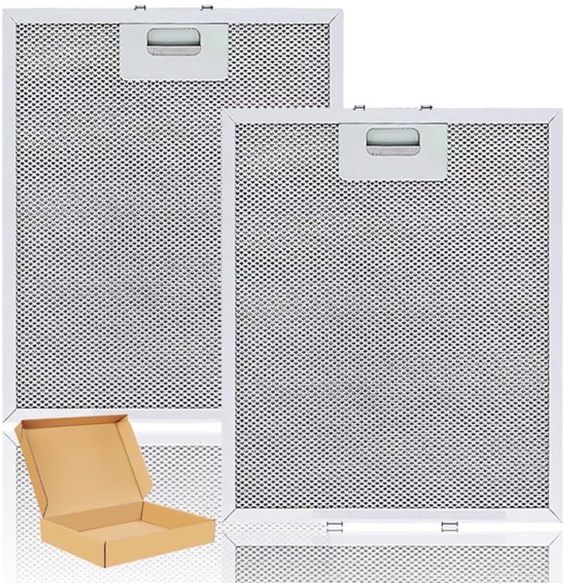2 stuks metalen vetfilters voor afzuigkappen 305mm x 267mm, afzuigkapfilters voor AEG Electrolux 405525042-9 4055250429 Elica GRI0009219A KIT0010805 93952919 Whirlpool Bauknecht 40552919 Whirlpool — afbeelding 1