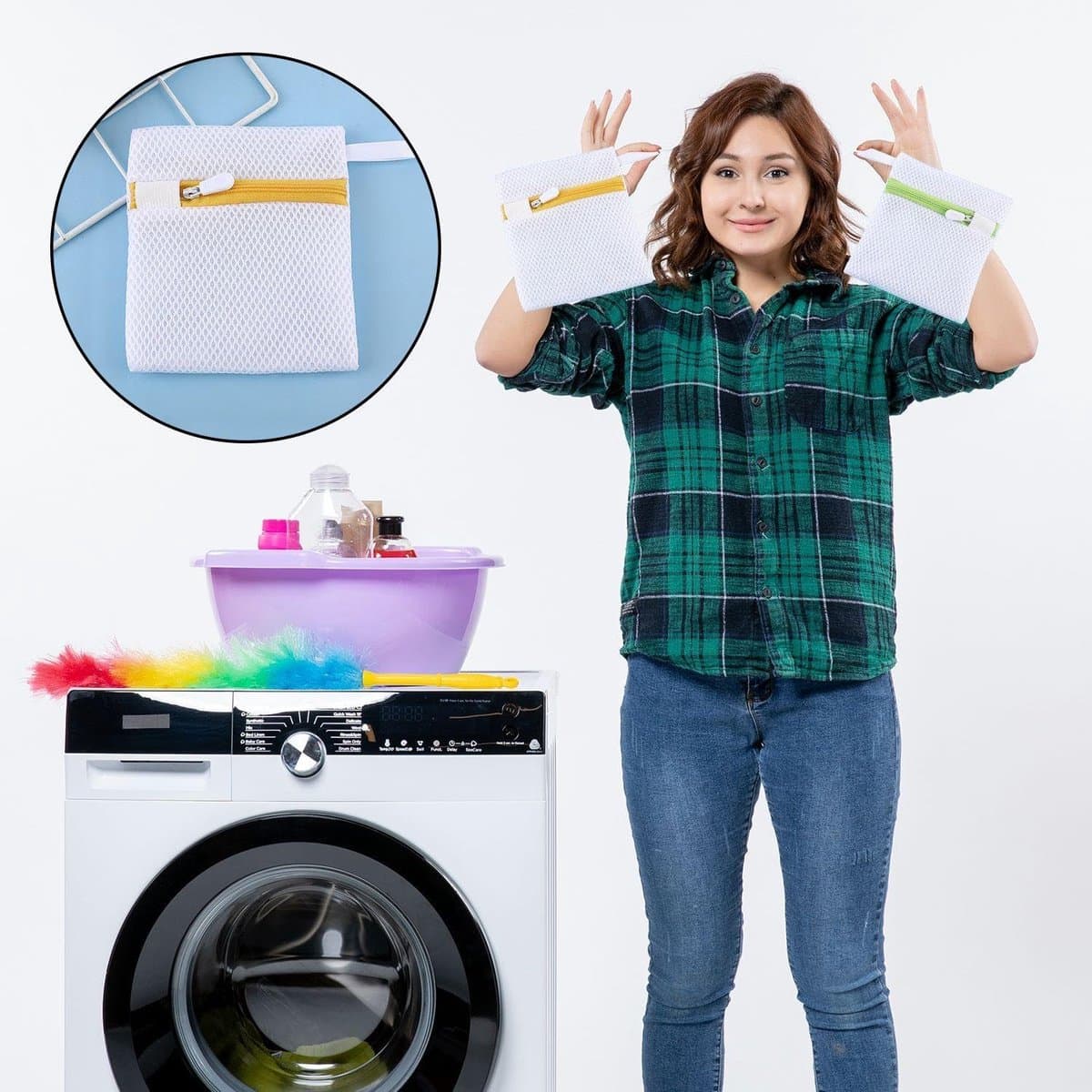 Mini-Netzakken - Polyester - Multifunctioneel - Ademend - Voor Ondergoed en Sokken — afbeelding 1
