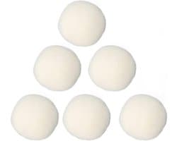 Ball, 6 Stuks Wol Dryer Balls Adsorbeert Onzuiverheden Vermindert Statische Elektriciteit Hoge Dichtheid Ontvochtiging voor Thuis (4cm)
