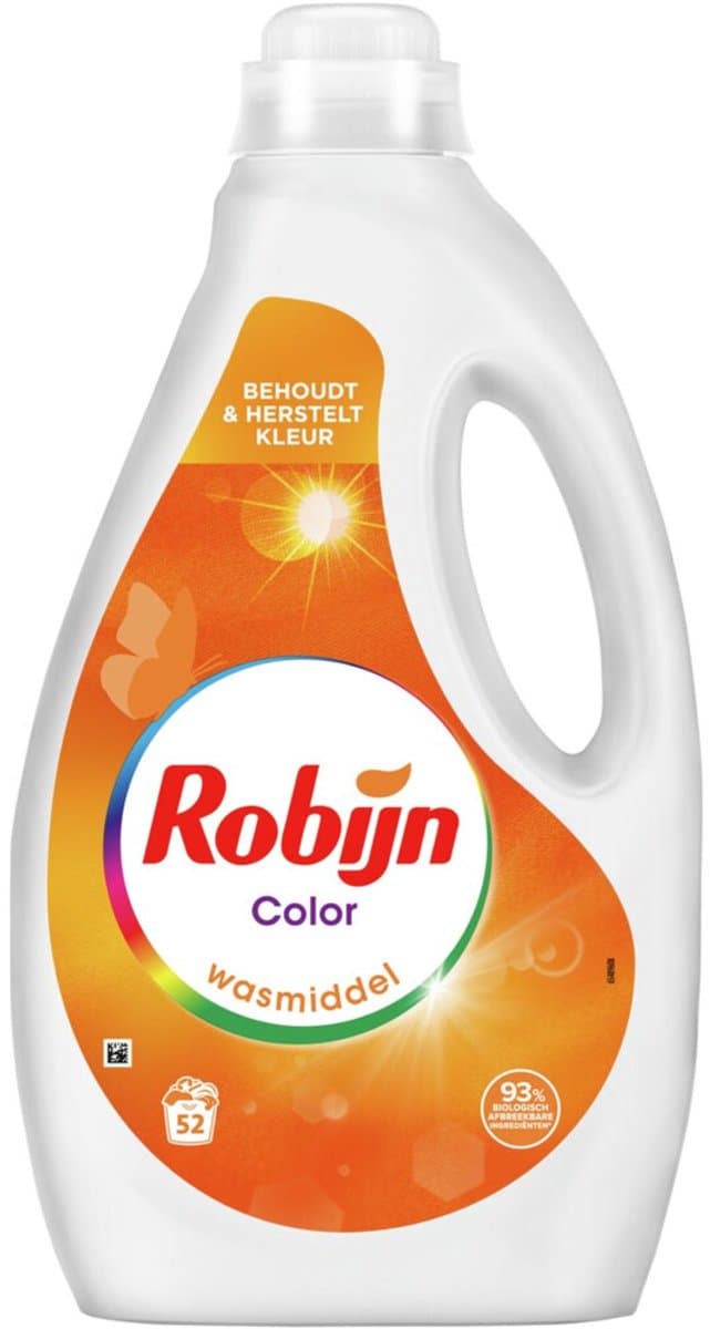 Robijn - Vloeibaar Wasmiddel Color 52 Wasbeurten - 3 x 2,6 liter - Voordeelverpakking — afbeelding 1