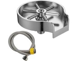 Glas Wasmachine - Flessen Reiniger - Snel Glazen Spoelen - Automatisch Spuiten - 5 Stuks - Zilver