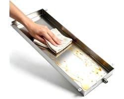 Roestvrijstalen Druppelpan - Lekbak Waterbak - Apparaten Beschermen - Zonder Afvoergaten - 30x30x10 cm - Metaal