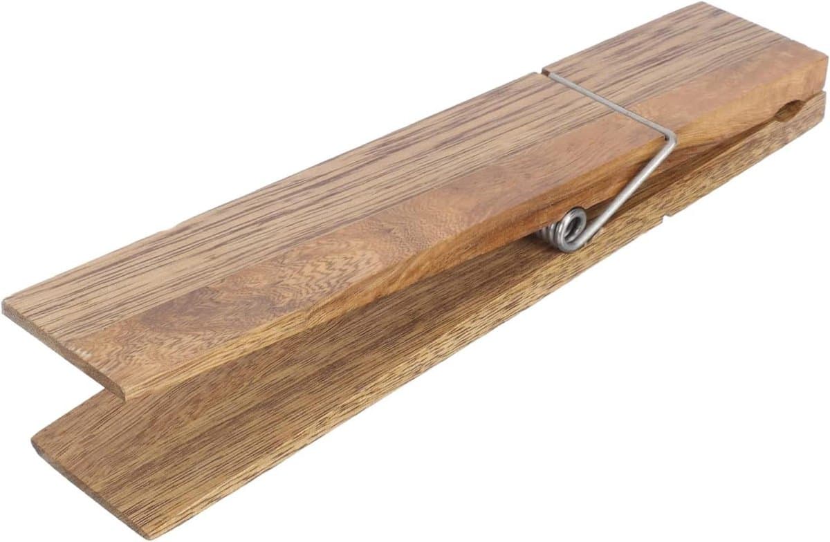 Houten Klemmen - Grote Knijpers - Handwerk Decoratie - Stevig Houtontwerp - 12 cm Lengte - Houtkleur — afbeelding 1