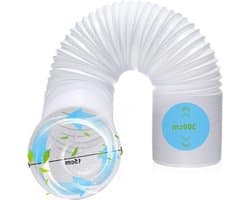 Afvoerslang Airco - Flexibele Slang - Ruimte Koelen - Opvouwbaar Ontwerp - 3 Meter 150mm - Wit