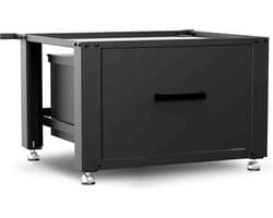 Bodo® - Wasmachine Verhoger - Kast - Ombouw met Lade - Zwart - 61x58x44-48cm