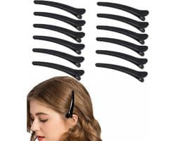 12x Professionele Haarclips voor Dames en Meisjes - Stylingspeldjes voor Kappers