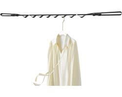 Draagbaar Wastouw - Reis Waslijn - Outdoor Drogen - Lichtgewicht Accessoire - 3x18x3 cm - Zwart