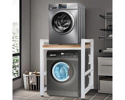 Wasmachinekast met droogkast en verstelbare rekken - Draagvermogen 300 kg - Voor badkamer, keuken, balkon en wasruimte