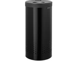 Brabantia Wasmand - met Deksel - 35 l - Matt Black / Dark Grey