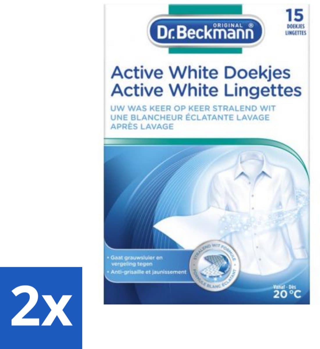 Dr. Beckmann Active White Sheets 15 stuks per verpakking - Voordeelverpakking - 2 stuks — afbeelding 1