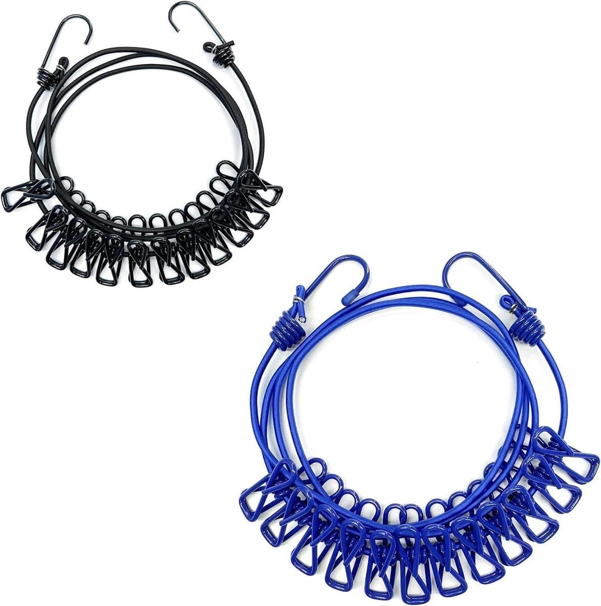 1.8 m Windproof Clothesline with 12 Clips for Travel, Camping, and More — afbeelding 1