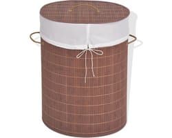 vidaXL - Wasmand - ovaal - bamboe - bruin