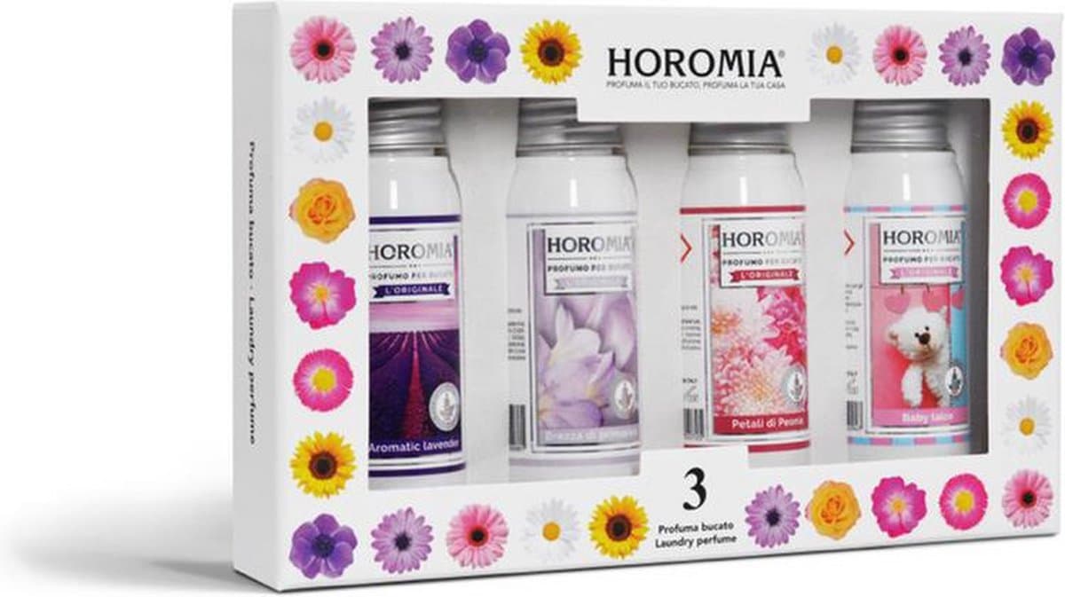 Horomia Geschenkset - Wasparfum Proefpakket - Horo 3 - 4x 50ml wasparfum — afbeelding 1