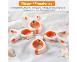 Allecto Plus - 6 stuks Sterke Roze Handdoekklemmen voor Strandstoelen - Jumbo Formaat - Winddichte Clips voor Strandlaken en Beddengoed