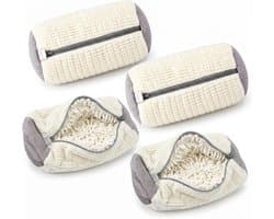 JMIATRY 4 stuks schoenwaszakken voor wasmachine, wit, 39 x 19 cm - ShopVlot